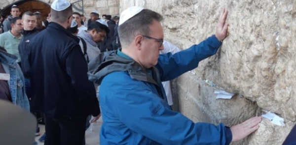 Эндрю Уилер посетил «Котель а-Маарави» в Иерусалиме