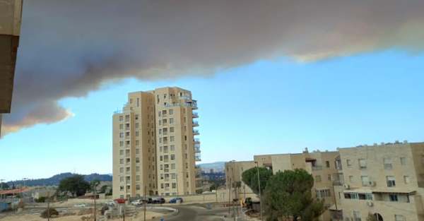 Пожар в районе Иерусалима